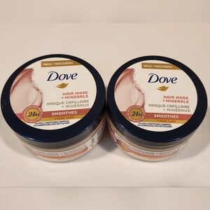 Lot of Two - Dove Pink Clay Mineral Hair Mask - Smooth and Strengthen